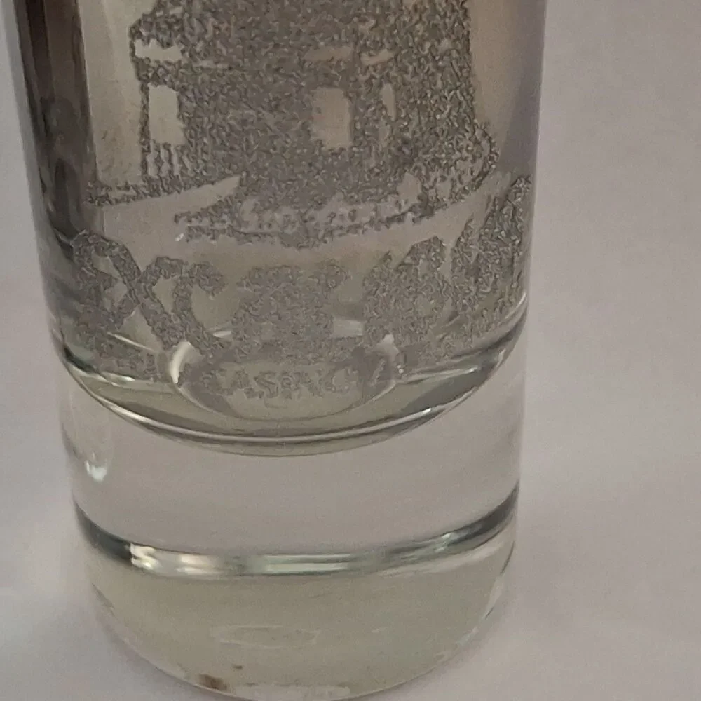 2 VTG Excalibur & Luxor Hotel Casino Las Vegas Tall Shooter Shot Glasses Barware